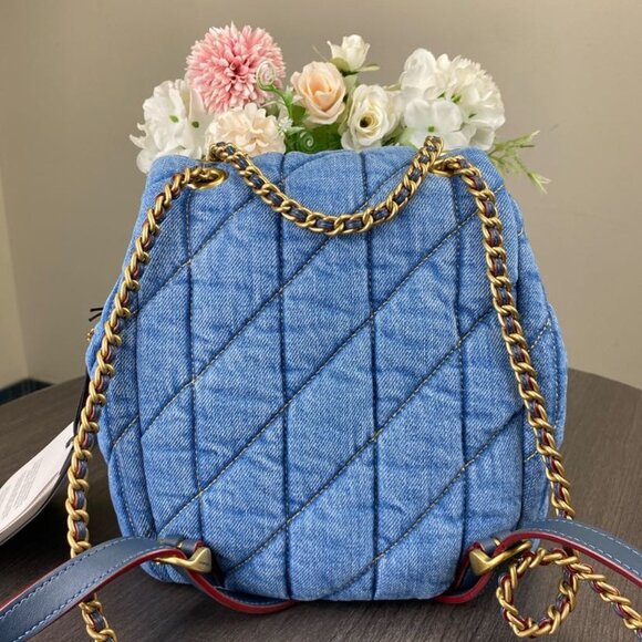 Coach CZ747 Denim Tabby Backpack in Indigo - Picture 6 of 9